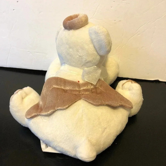 Vintage Plush Cute Baby Polar Bear with Halo and Angel Wings - Picture 5 of 5